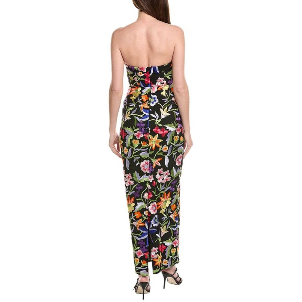 Milly Womens Magnolia Mesh Embroidery Maxi Dress, Black - Picture 2 of 3